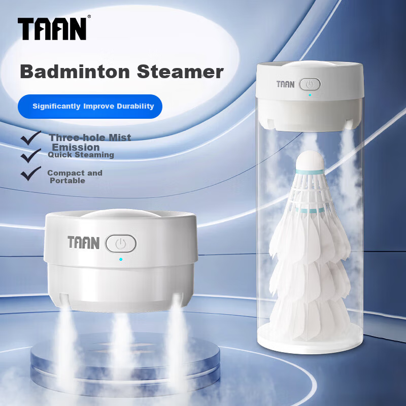 Taan Badminton Shuttlecock Steamer, Mini Rechargeable Shuttlecock Steamer, Xiaoyubao Portable Durable Basic Version, White GM380