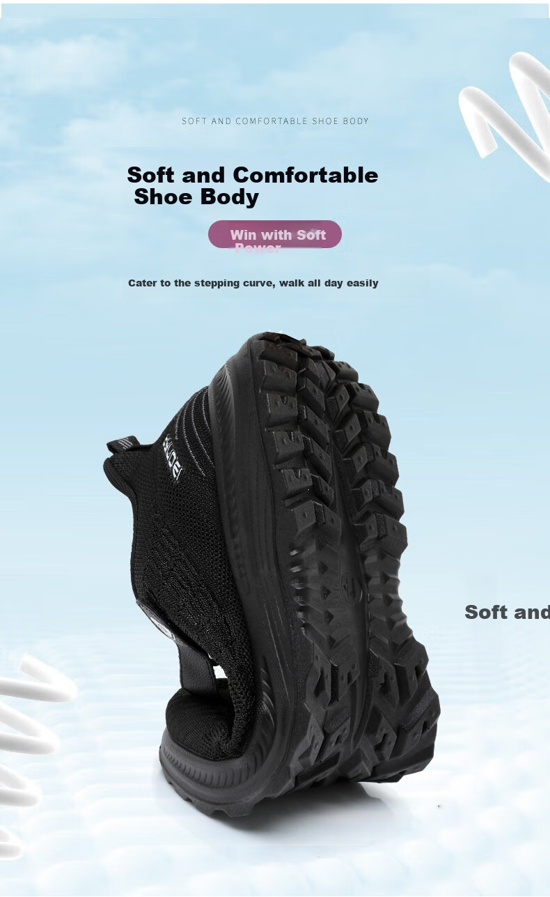 Ankang Summer Sports Shoes, Soft Sole, Middle-Aged And Elderly, Mesh Breathable, Walking Shoes for Mothers, Old Beijing Cloth Shoes for Women, A6009, Black, Size 39 8