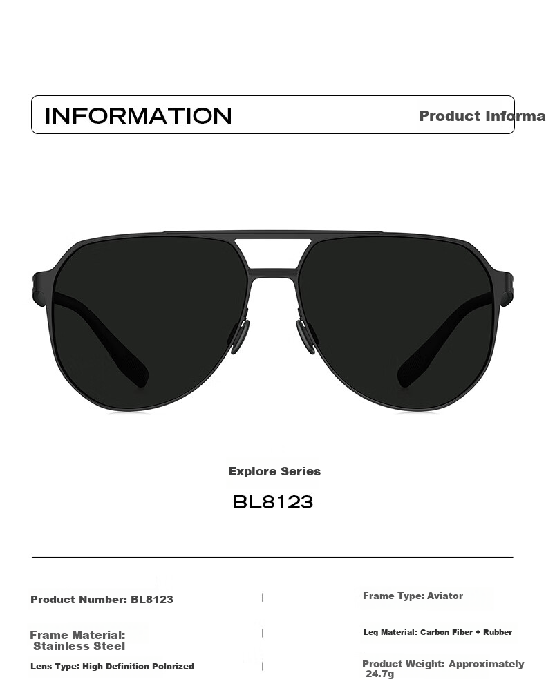 BOLON Sunglasses, Double-Frame Polarized Sunglasses, Aviator Driving Glasses for Men, BL8123 D11 1