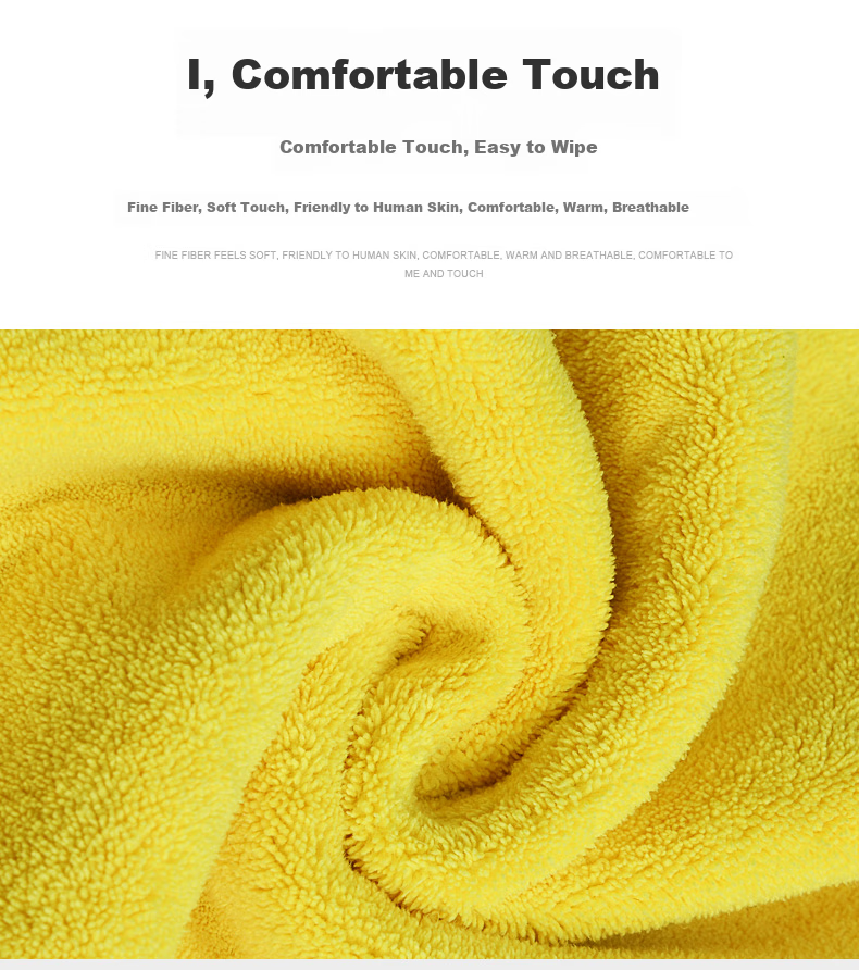 Boergai Car Wash Towel, Double-Sided Lint-Free Thickened Absorbent Microfiber Coral Fleece Cleaning Cloth for Glass, Pack of Five 11
