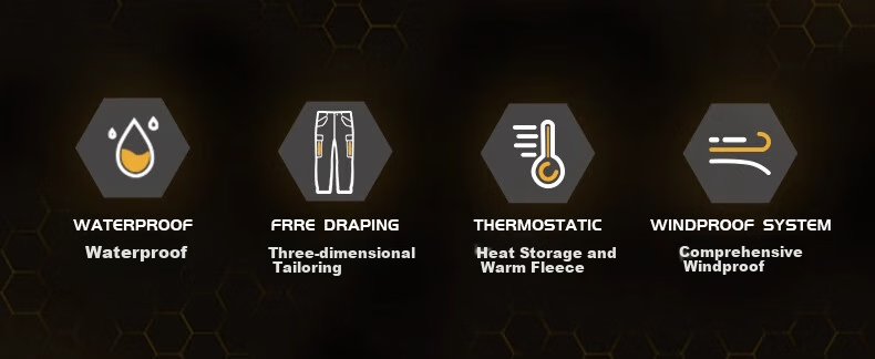 CAMEL [Wang Junkai's Choice] Men's Outdoor Ski Pants, Fleece-Lined for Cold Protection And Warmth, Water-Repellent, Loose-Fitting Cargo Pants for Women 1776 4