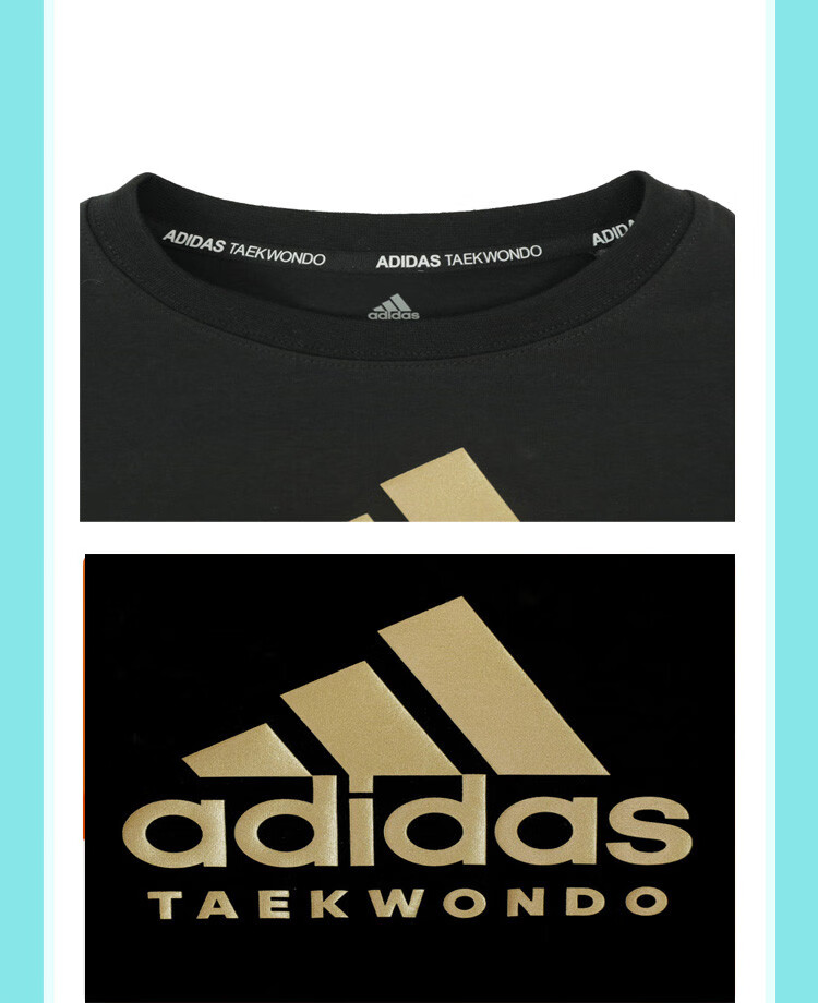 Adidas 2025 New Children's Short-Sleeve T-Shirt, Summer Outdoor Sports Casual Versatile Top, White + Gold, Size 116 20