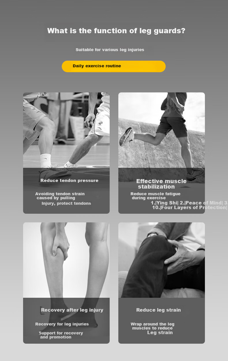 D&M Shin Guard for Men And Women, Sports Running Badminton Football Basketball Leg And Ankle Protector, One Piece 2