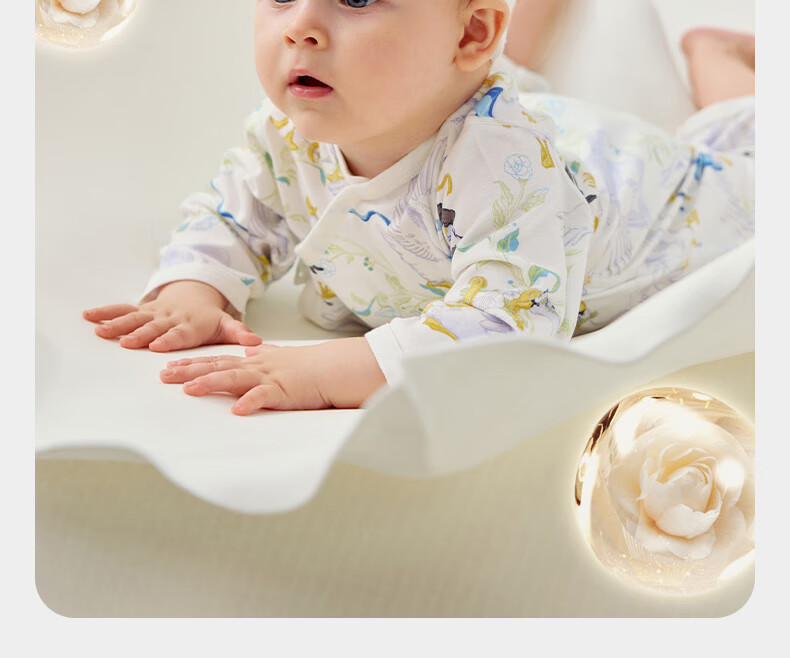 Babycare Camellia Onesie, Spring New Arrival Bodysuit, Newborn Romper, Baby Clothes, Sea Salt Blue, 66cm 4