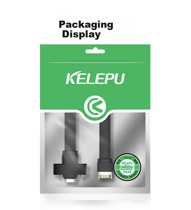 KELEPU Type-E Male to Type-C Female Extension Cable USB3.2, Motherboard Expansion Case Rear Panel Cable with Nut, 30 Cm 4