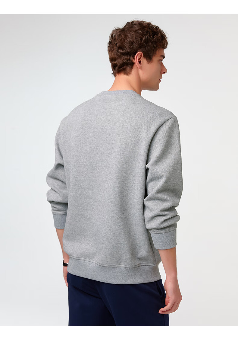 HAZZYS Men's Clothing, Long-Sleeve T-Shirt Casual Sweatshirt ABTZE0CAX68, Gray GE, 2XL (185/104A52) 11