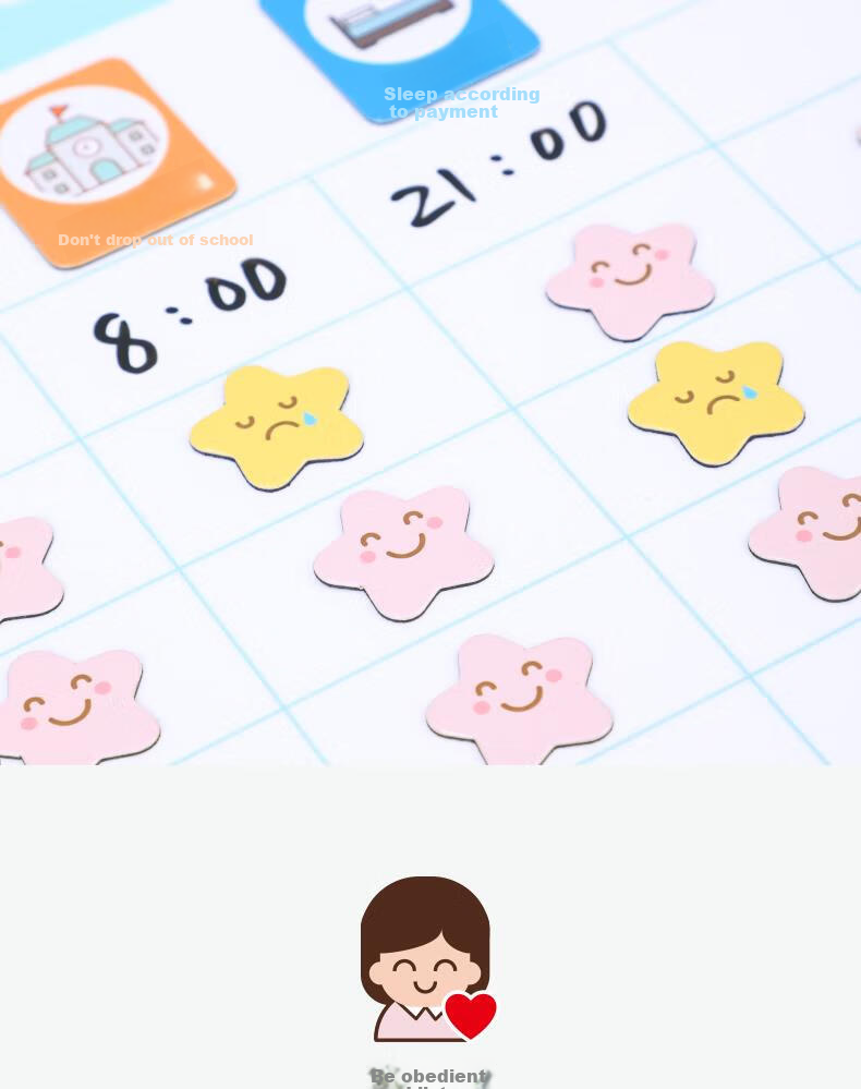 Deli 60*40cm Growth Self-Discipline Chart, Student Kindergarten Reward Stickers, Points for Good Habits, Top Student Habit Formation Course, Daily Check-In, Birthday Gift Stationery for Boys And Girls 4