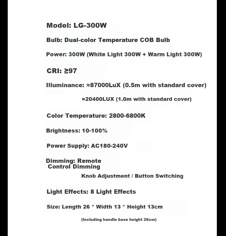 Hakutatz LG-300W Live Streaming Photography Fill Light, 300W Professional Live Streaming Light, Soft Ball COB Studio Equipment Dedicated Live Room Full Set Spherical Lighting Sun Lamp 19