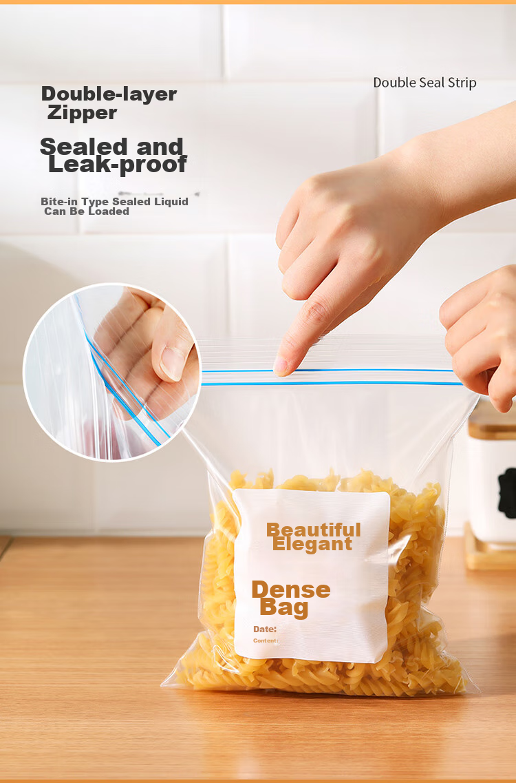 MARYYA Large Standing Sealed Bags, 20 Pieces, Thickened Food-Grade Fresh-Keeping Zipper Lock Self-Sealing Bags for Refrigerator And Kitche 3