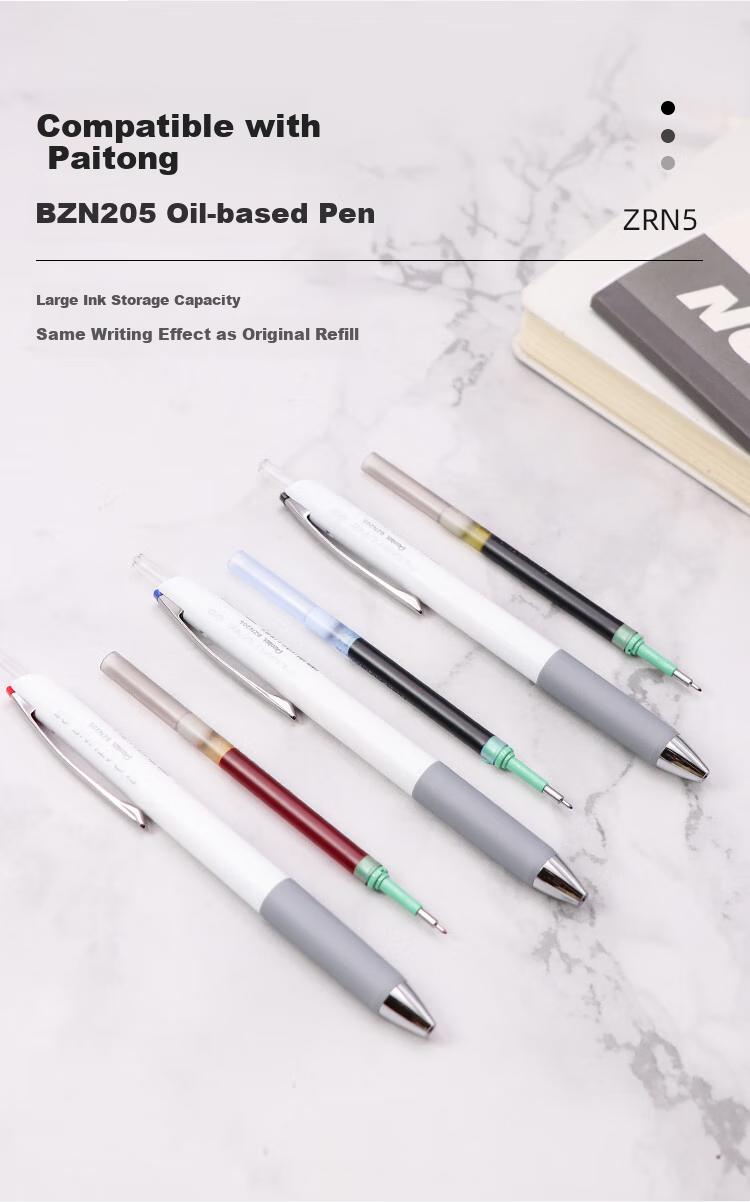 Pentel 0.5mm Medium Oil Pen Refill, Pen Refill for Signature Pens, Student Exam Office Use Pen (Compatible with BZN205) ZRN5-CX Blue Single Pack 5