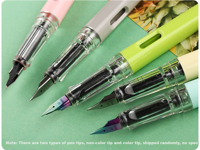 HERO Fountain Pen 9338A Magnetic Cap Gradient Light Green EF Nib Automatic Writing Practice Pen for Grade 3 Students 4