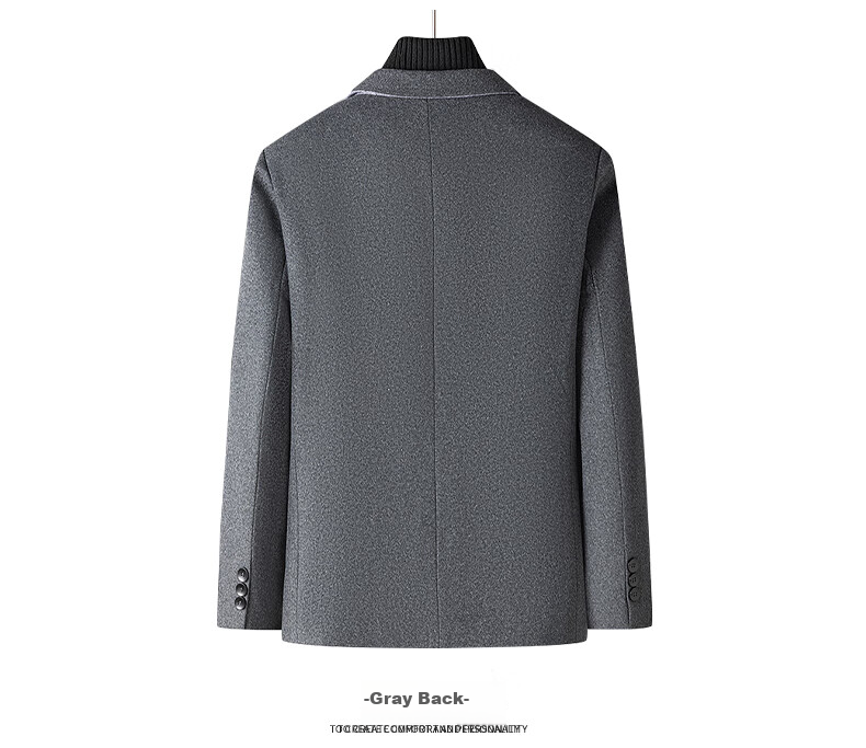 SHANSHAN Wool Blazer Jacket for Men Autumn Winter Warm Easy-Care Dad Style Work Commute Single-Breasted 11