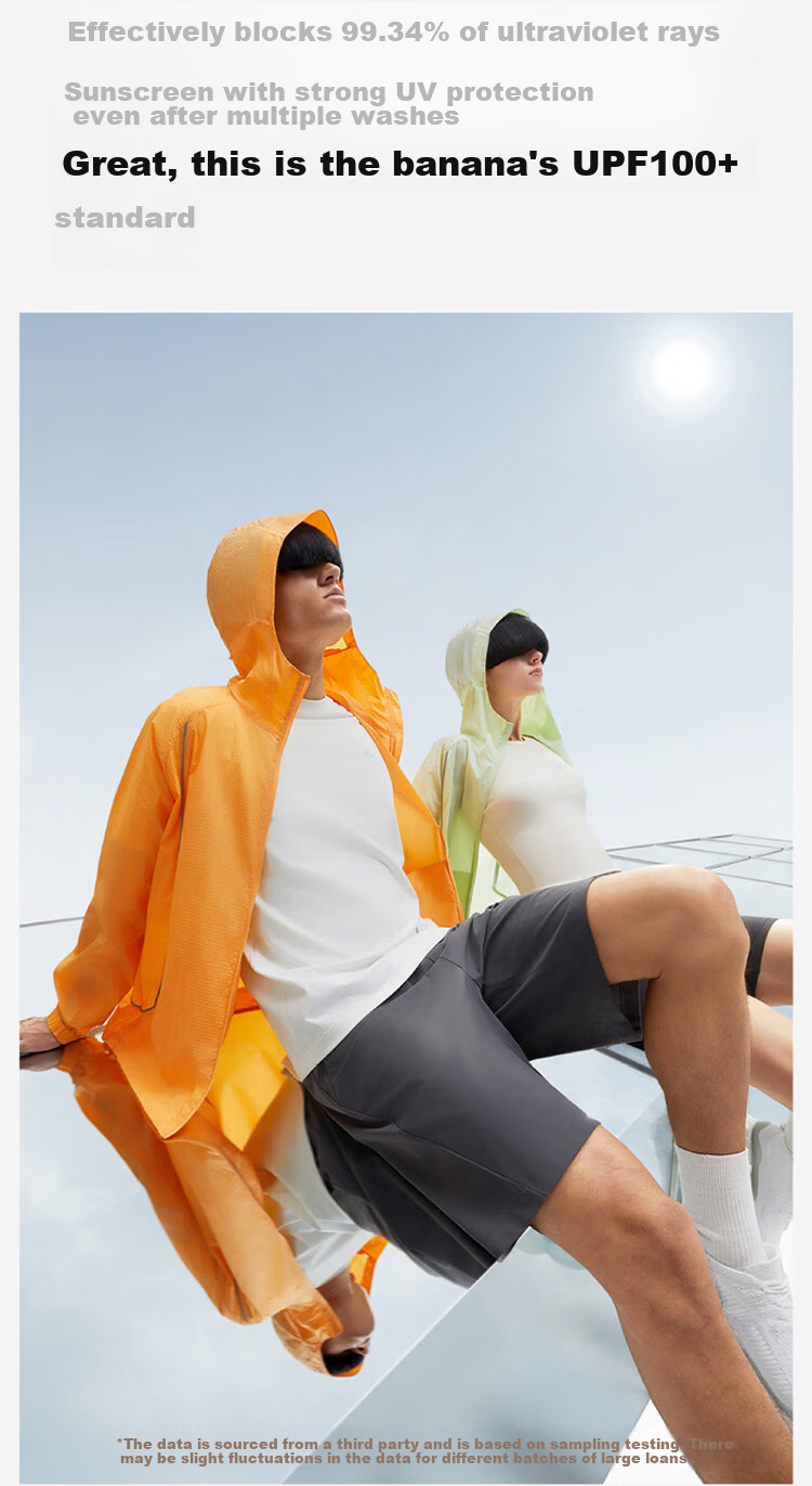 Bananain [Wang Yibo's Choice], Liangpi 502UV Unisex Sun Protection Clothing, Breathable Sports Quick-Dry Jacket, New Style 17