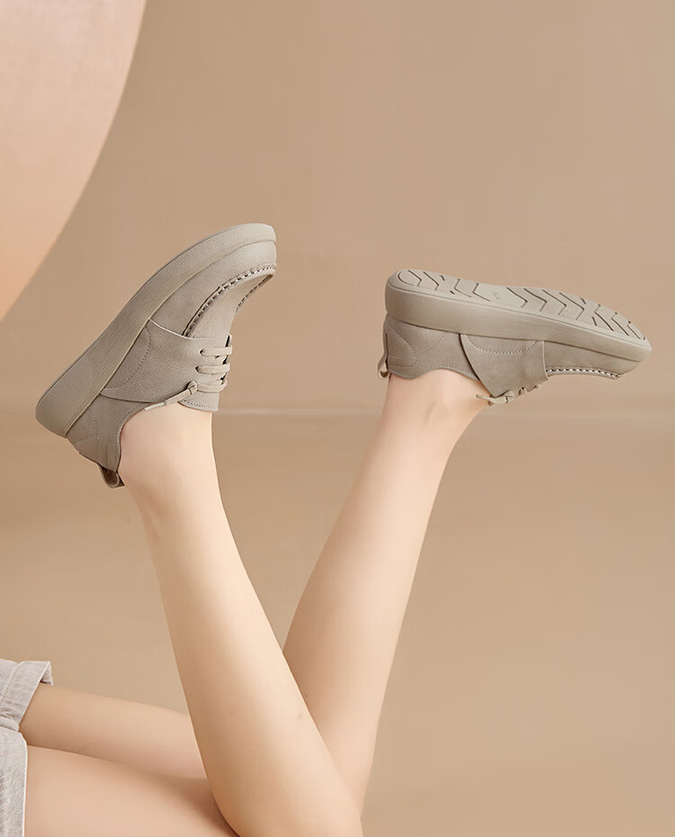 Dusto Thick-Soled Loafers for Women, 2026 New Spring Style, Flat Soft-Soled Deep-Mouthed Shoes, Birkenstock-Style Shoes, Kangaroo Shoes 12