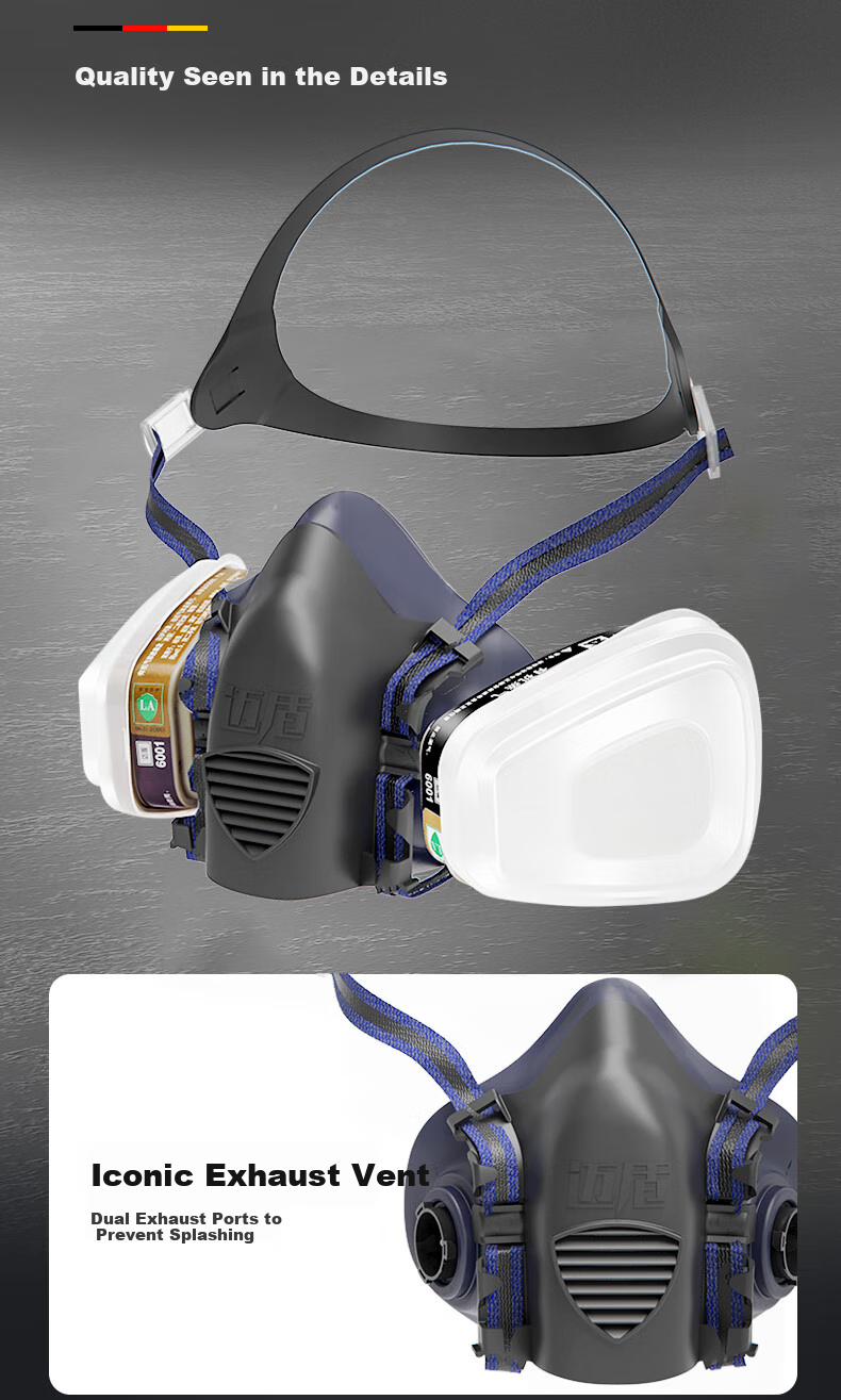 MAIDUN Gas Mask, Fire Escape Respirator, Anti-Toxic Carbon Filter Mask for Formaldehyde And Paint Spray, Welding Mask M8 Set 9