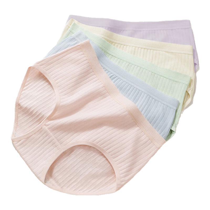 CHUYISHENG High-Waist Disposable Underwear for Women, Pure Cotton Daily Use, Maternity Plus Size, Individually Packaged, Sterilized, No Washing Required, 5 Pieces, 2XL