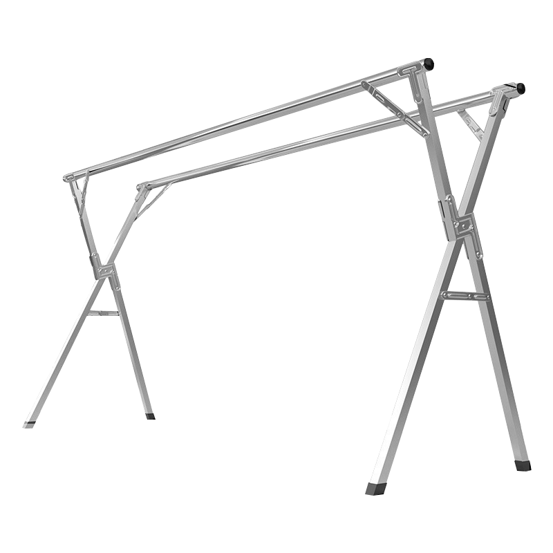 40,000km Folding Clothes Drying Rack Floor-Standing Telescopic Rod Indoor Outdoor Balcony Carbon Steel Quilt Drying Tool