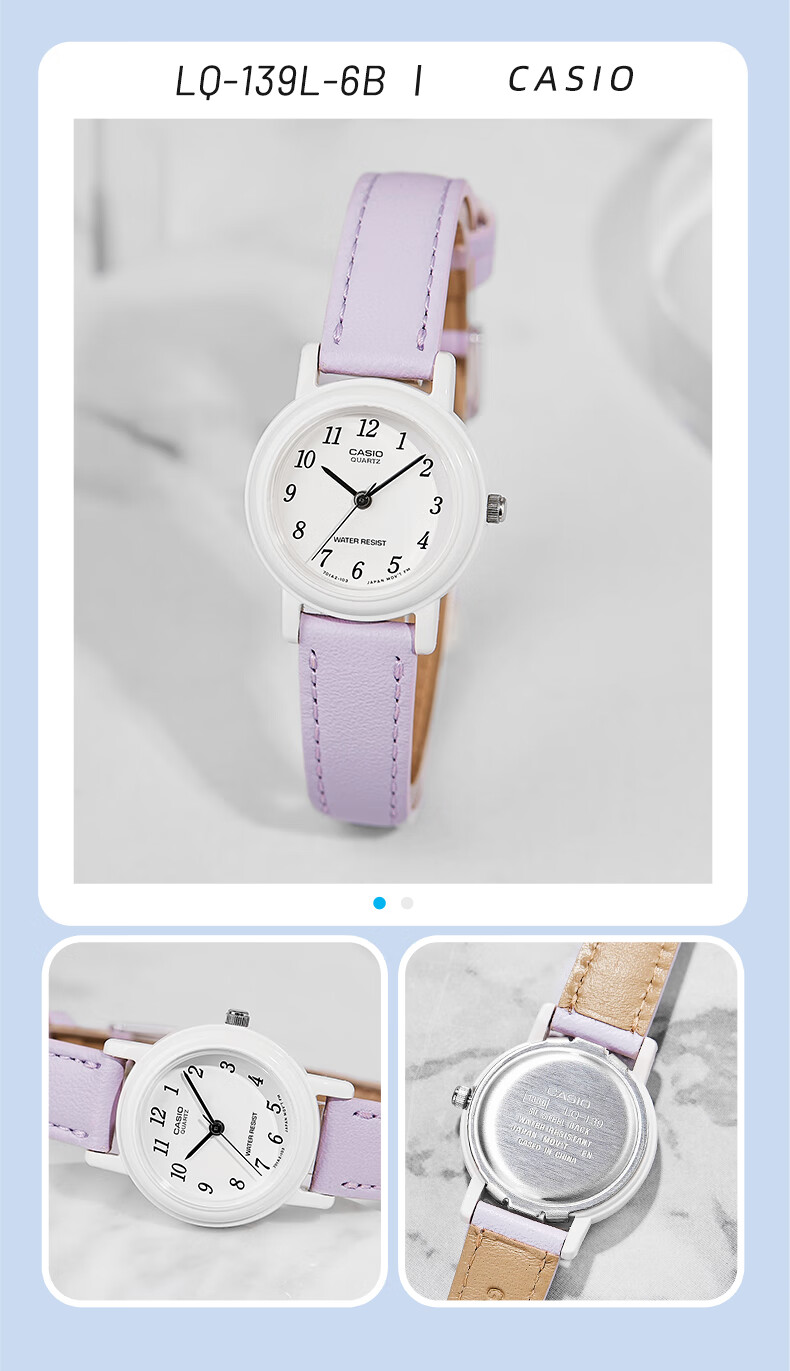 CASIO Watch for Girls, Analog Student Small Dial Children's Watch for Exams [Valentine's Day Gift] LQ-139L 16