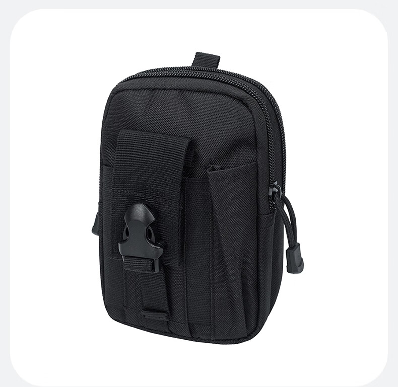 TFO Off-Road Racing Outdoor Waist Pack, Sports Phone Storage Pouch with Waist Belt, Tactical Small Hanging Bag 9402435, Black 5