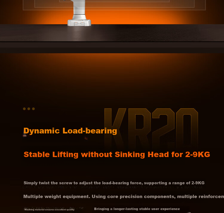 HKC Monitor Arm Mechanical Spring Bracket Display Stand Computer Mount Desk Clamp Screen Riser 10KG Load Capacity Compatible with 22-32 Inch Warm Bronze KR71 8
