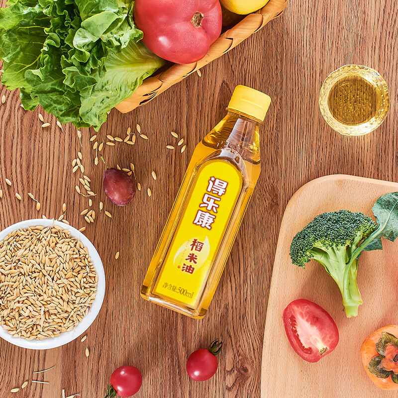 得乐康 稻米油500mL*6瓶组合装 可口服凉拌 食用油米糠油