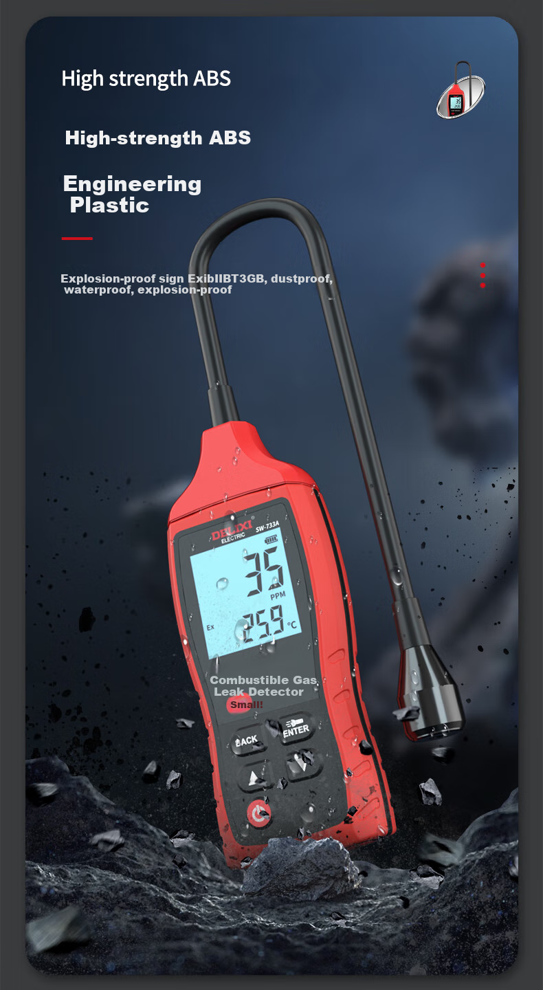 DELIXI ELECTRIC High-Precision Home Oxygen O2 Concentration Detector Air Oxygen Content Tester 8
