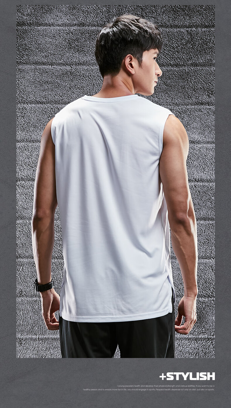 BURUITE Sports Tank Top for Men, Loose-Fitting Basketball Training Sleeveless Vest, Fitness Clothing Top, Quick-Dry T-Shirt, Running Gear for Wome 13