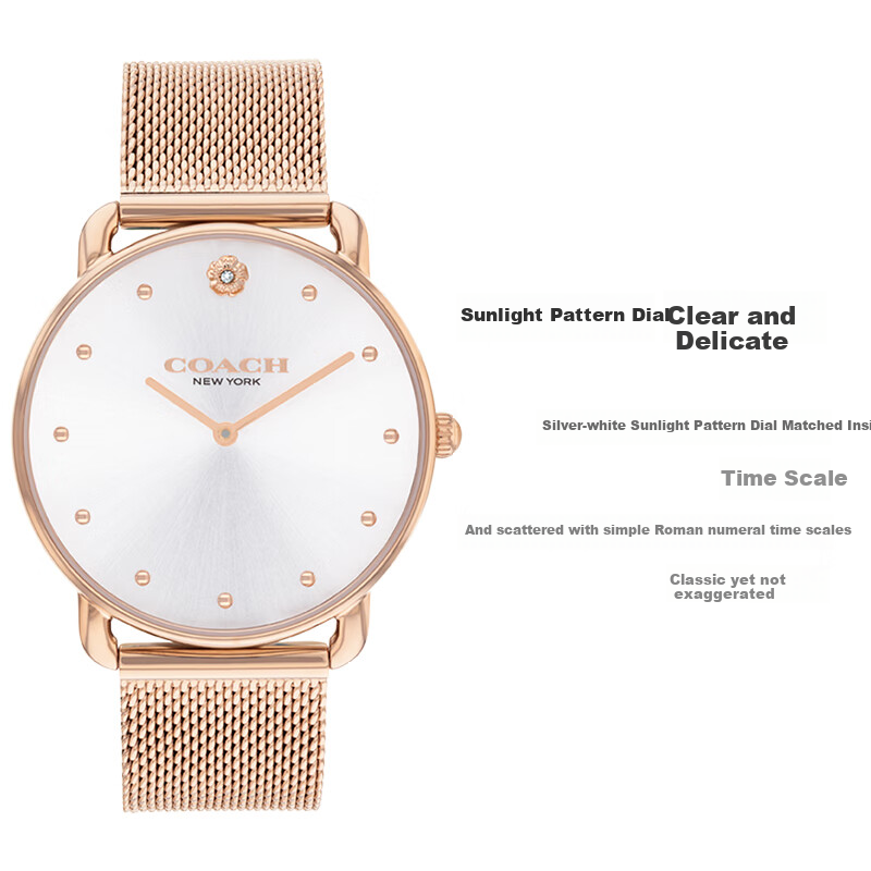 COACH ELLIOT Series Quartz Women's Watch 14504209, Recommended by Kong Xue'er, Mid-Autumn Festival Gift/gift-Giving