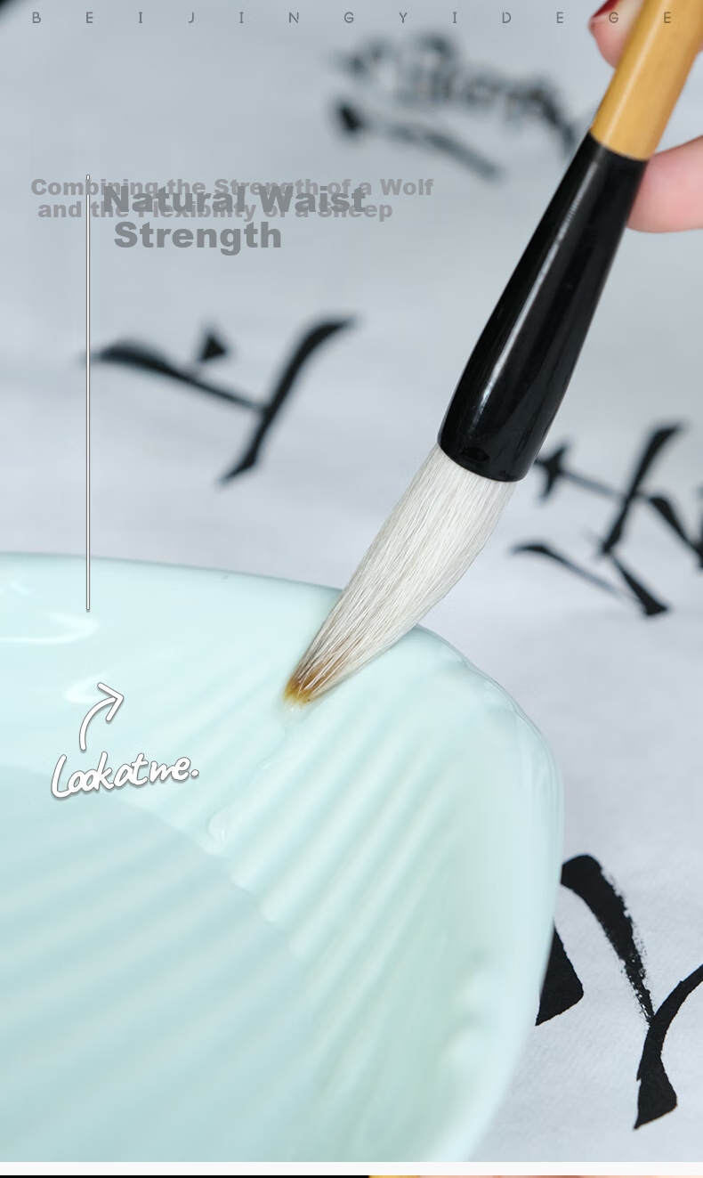 [Lowest Price Online] Yidege Calligraphy Brush Set with Mixed Hair, Wolf Hair, And Mixed Hair Brushes for Calligraphy Practice, Regular Script, Four Treasures of The Study, Ink, Paper, Inkstone, And Flower Language Calligraphy Kit (Large, Medium, Small Sizes) 3