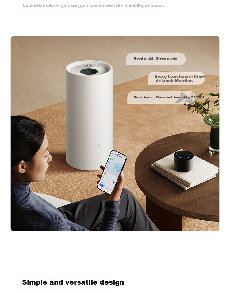 Mijia Xiaomi Dehumidifier Max Full Inverter Dehumidifier Air Purifier All-in-One Home Villa Basement Clothes Drying Dehumidifier VD60J-VA5A 16