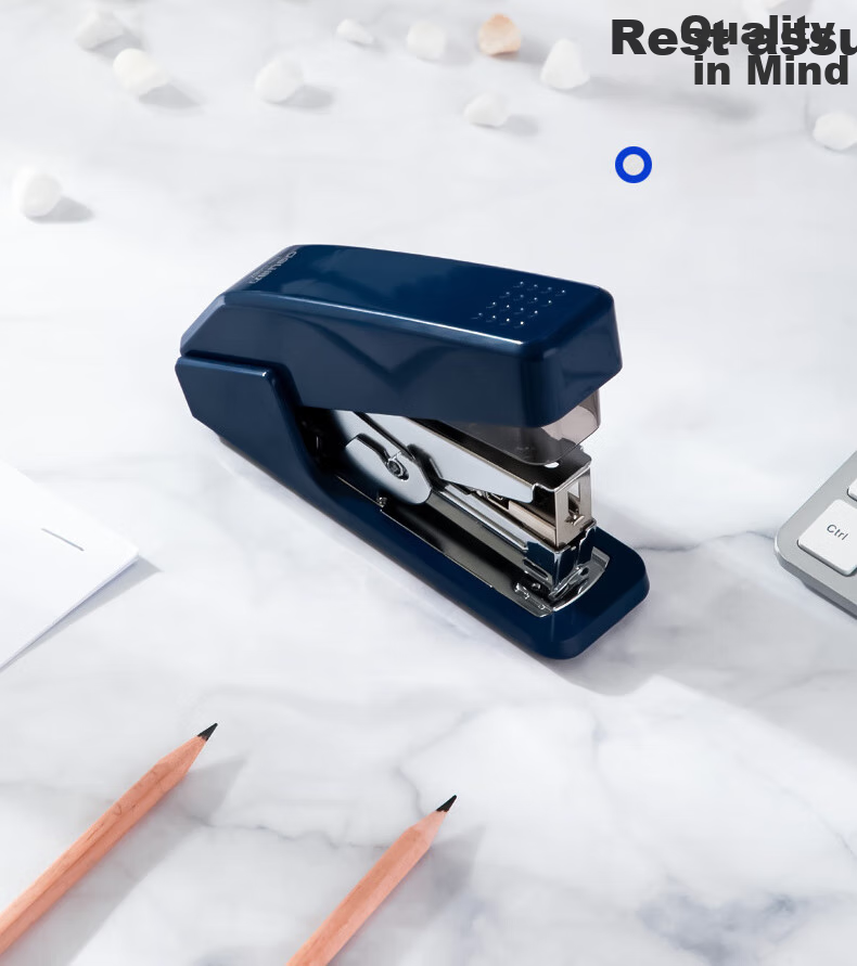 Deli (Deli) Efficient And Labor-Saving Stapler, Compatible with #12 Staples, Holds 100 Staples, Blue 0467 (Staples Not Included) 4