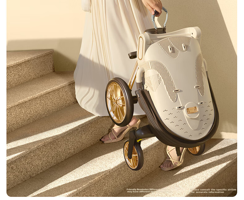 BabyGood V16MAX Yunqi Sand Stroller Large Wheel High Landscape One-Click Folding Sit and Recline Baby Stroller 9