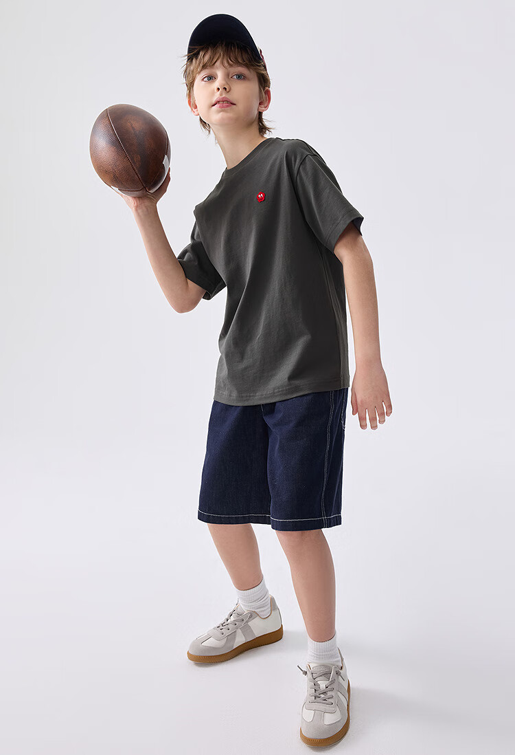 BALABALA Children's Clothing, Kids' T-Shirt Short Sleeve, 2025 Boys And Girls Summer Wear, Moisture-Wicking Quick-Dry Parent-Child Top, 208225117224 7