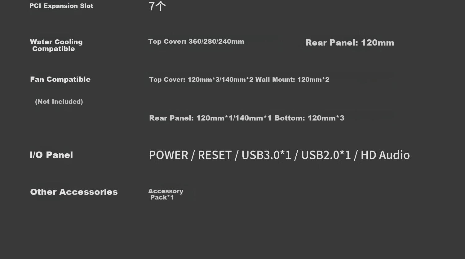 PADO Baize 360U Black Computer Desktop Chassis (MATX/Quick-Release Tempered Glass Panel/Back-Mounted Motherboard/Side-Zone/360mm Water Cooling/9 Fan Positions) 16