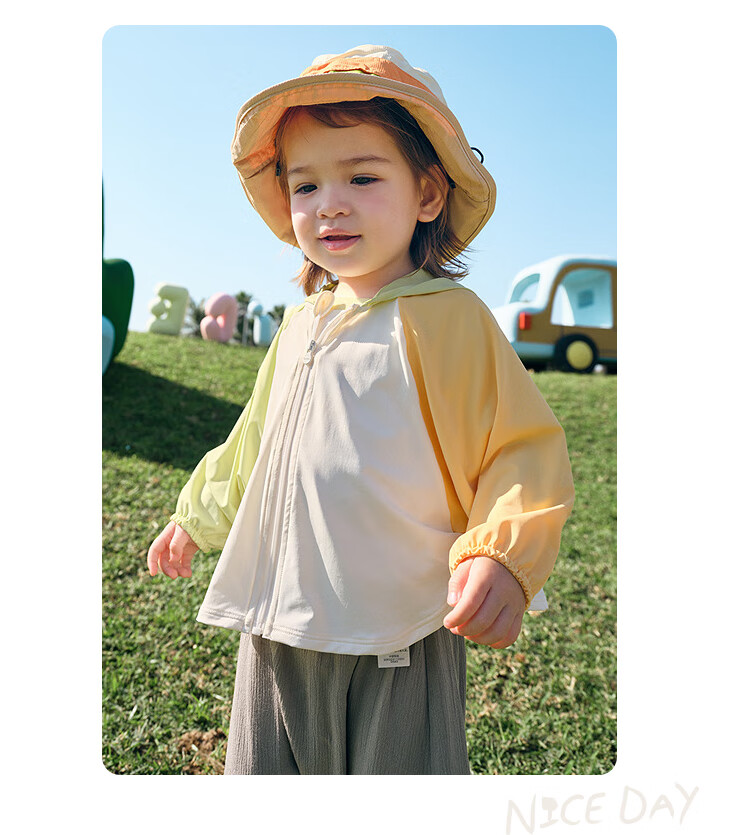 BALABALA Children's Sun Protection Clothing, Boys And Girls Baby Jacket, Infant Sun Protection Summer Hooded Cute Style 208225105201 20