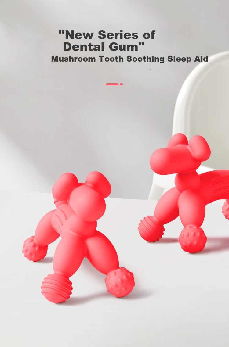 DOCTOR MA Baby Teether Mushroom-Shaped Teether Toy, Anti-Thumb Sucking Teether, Balloon Dog Desig 11