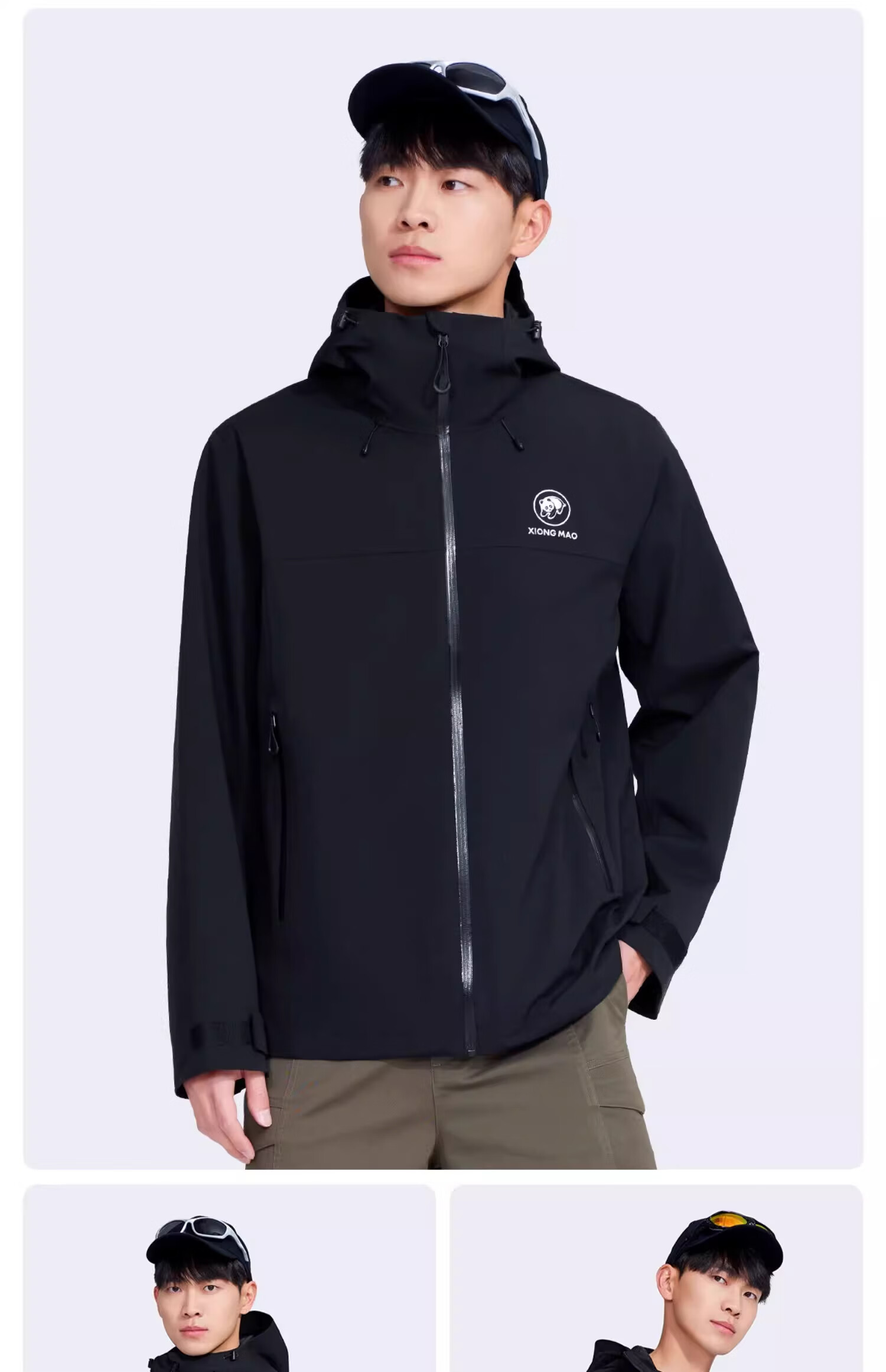 CAMEL Panda Collaboration Outdoor Waterproof Windproof Mountaineering Jacket Unisex A35BA18158 L 22