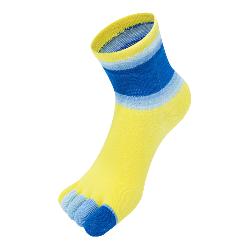 TFO 6th Generation Kids Outdoor Five-Toe Socks Comfortable Breathable Sports Running Toe Separation Hiking Socks 2902426 Yellow