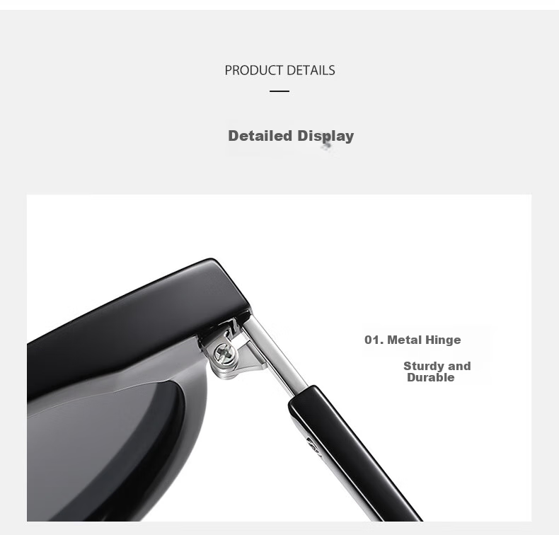 Angelamiao Sunglasses for Men And Women, Fashionable Large Frame Sun Protection UV-Resistant Glasses with Nylon Polarized Lenses, Square Frame 9
