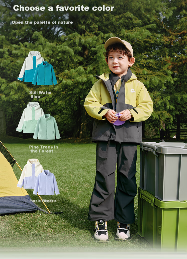 BALABALA Children's Outdoor Jacket, Spring 2025 Collection, for Boys And Girls, Big Kids Waterproof Breathable Coat, 208125105203 10