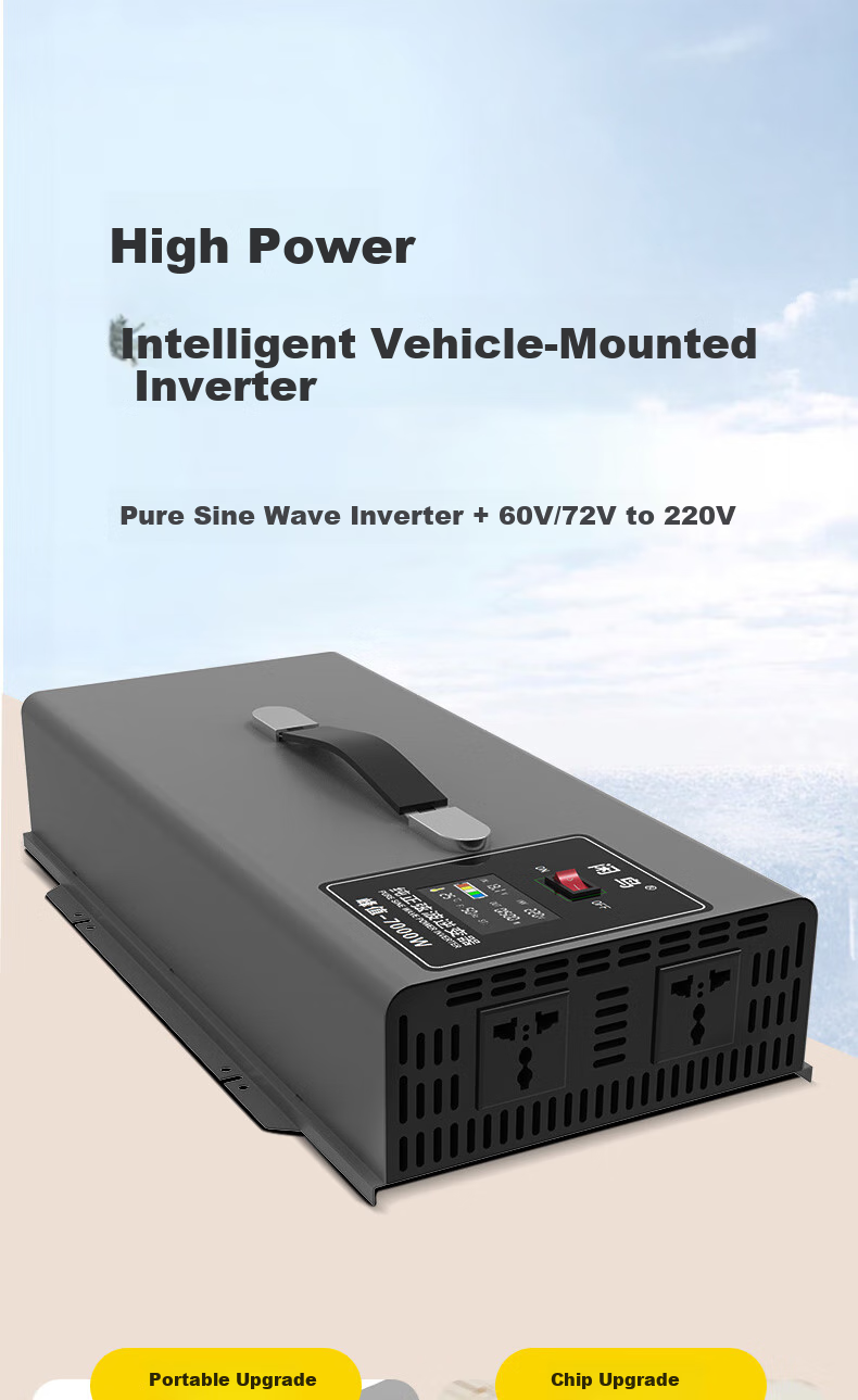 XIANNIAO Inverter, High-Power 72V to 220V Pure Sine Wave, 2300W Battery Tricycle Power Supply for Street Vendors' Use 3