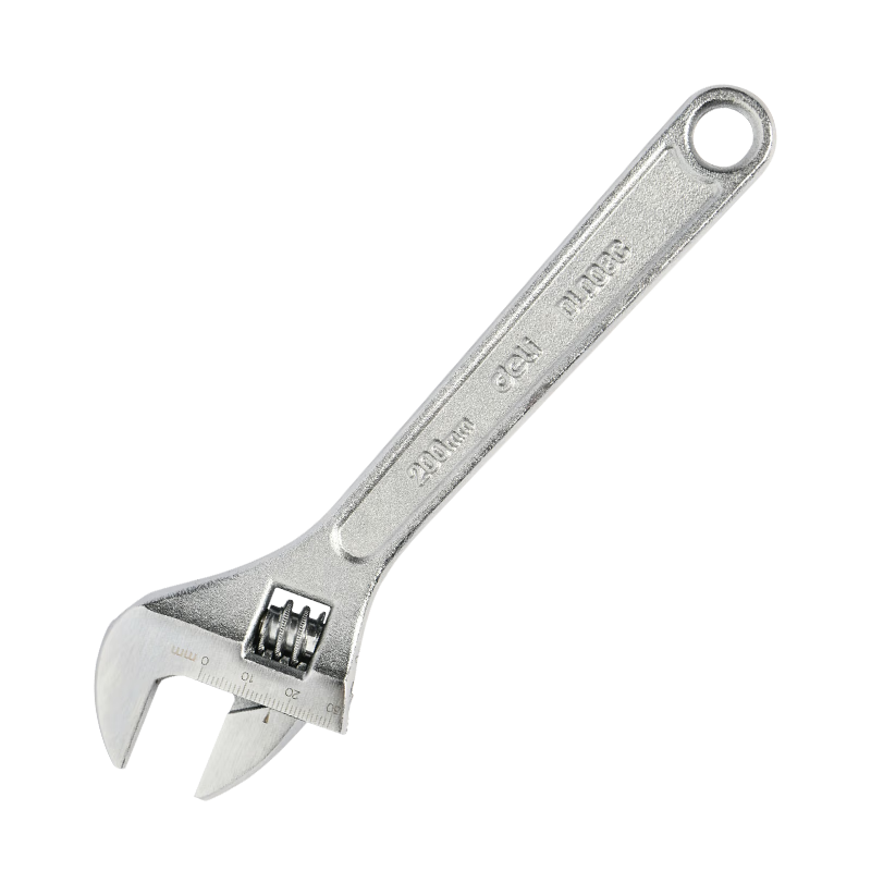 Deli Adjustable Wrench, Professional-Grade Household Plumbing And Bathroom Dual-Use Multifunctional Adjustable Spanner, Large Opening Light Handle Adjustable Wrench, 8 Inches