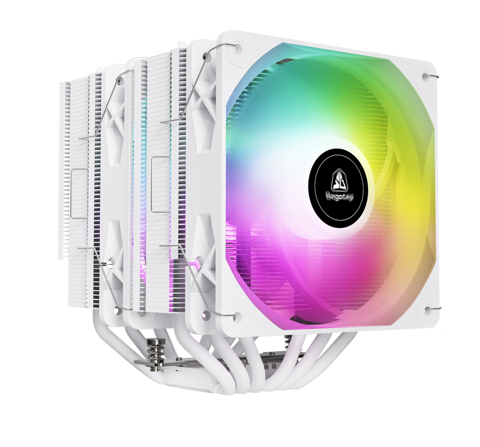 Segotep Fengzun 6 Pro White Tower Air Cooler (6 Nickel-Plated Copper Heat Pipes / Dual-Tower Matrix / Compatible with AMD/AM5/intel Platforms, Metal Mounting Brackets) 5