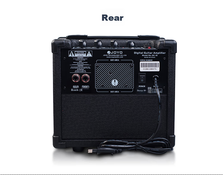 JOYO DC-15 Acoustic-Electric Guitar Amplifier with Effects Pedal, Drum Machine, Rhythm Guitar Practice Portable Speaker 12