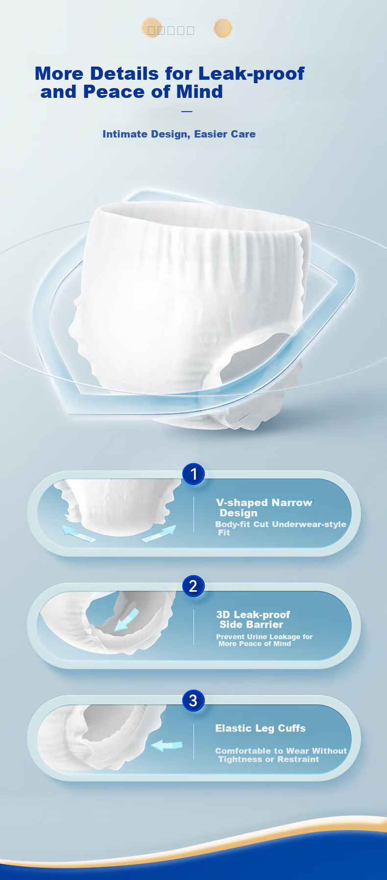 Haishihainuo Adult Pull-Up Diapers L10 Pieces (Waist 60-100cm), Underwear Style, Postpartum And Elderly Diapers, Dry And Breathable 8