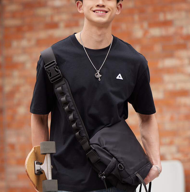 PEAK Men's Summer Short Sleeve Pure Cotton Casual Loose Breathable Outdoor Xinjiang Cotton Sports Base T-Shirt DF652430 22