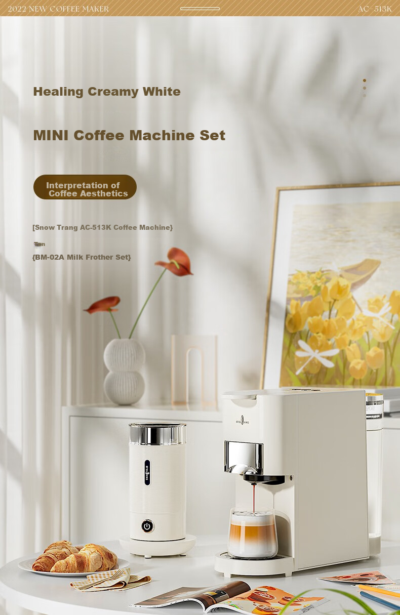 STELANG ST-550S-C Capsule Coffee Machine Fully Automatic Home Small Milk Frothing Capsule Brewer 1