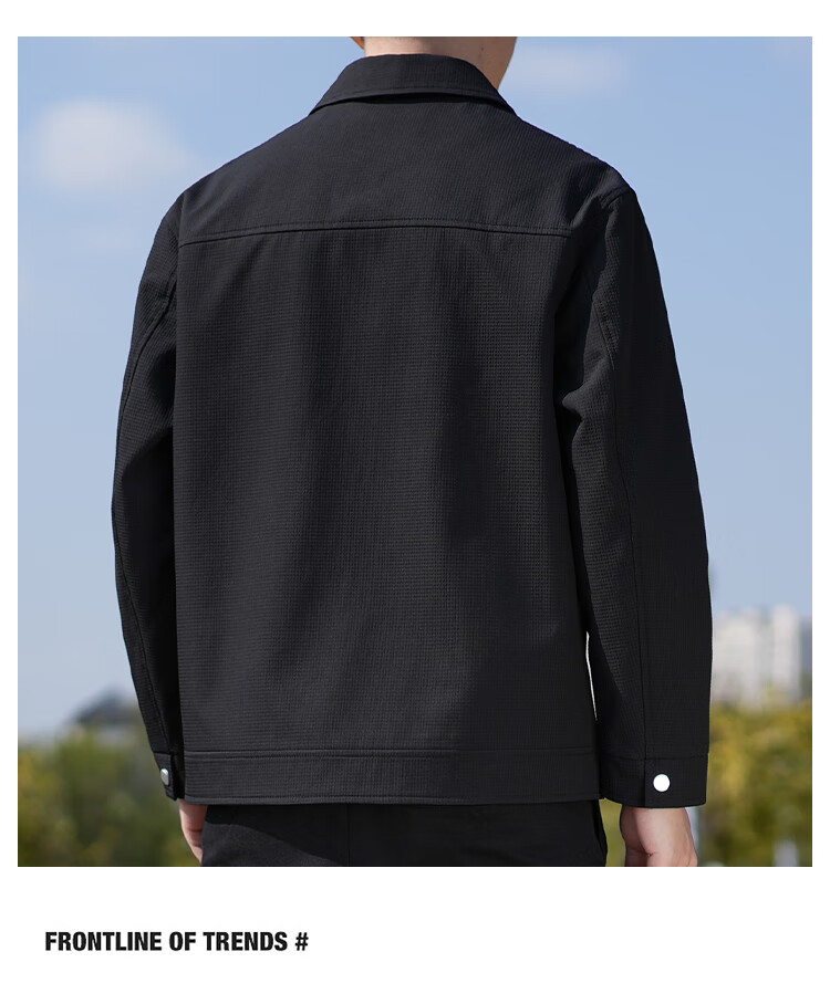 Pierre Cardin Men's Jacket Spring Autumn Winter Trendy Loose Workwear Casual Top Black XL 10