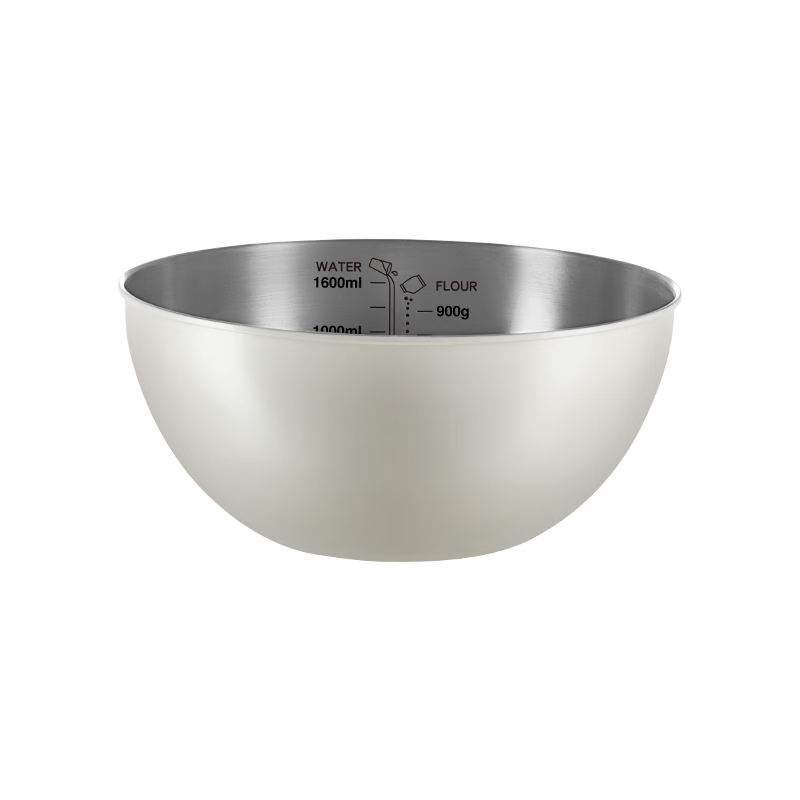 Chuida Huang 304 Stainless Steel Bowl Set with Colander, Egg Beater, and Mixing Bowl for Kitchen, 22cm
