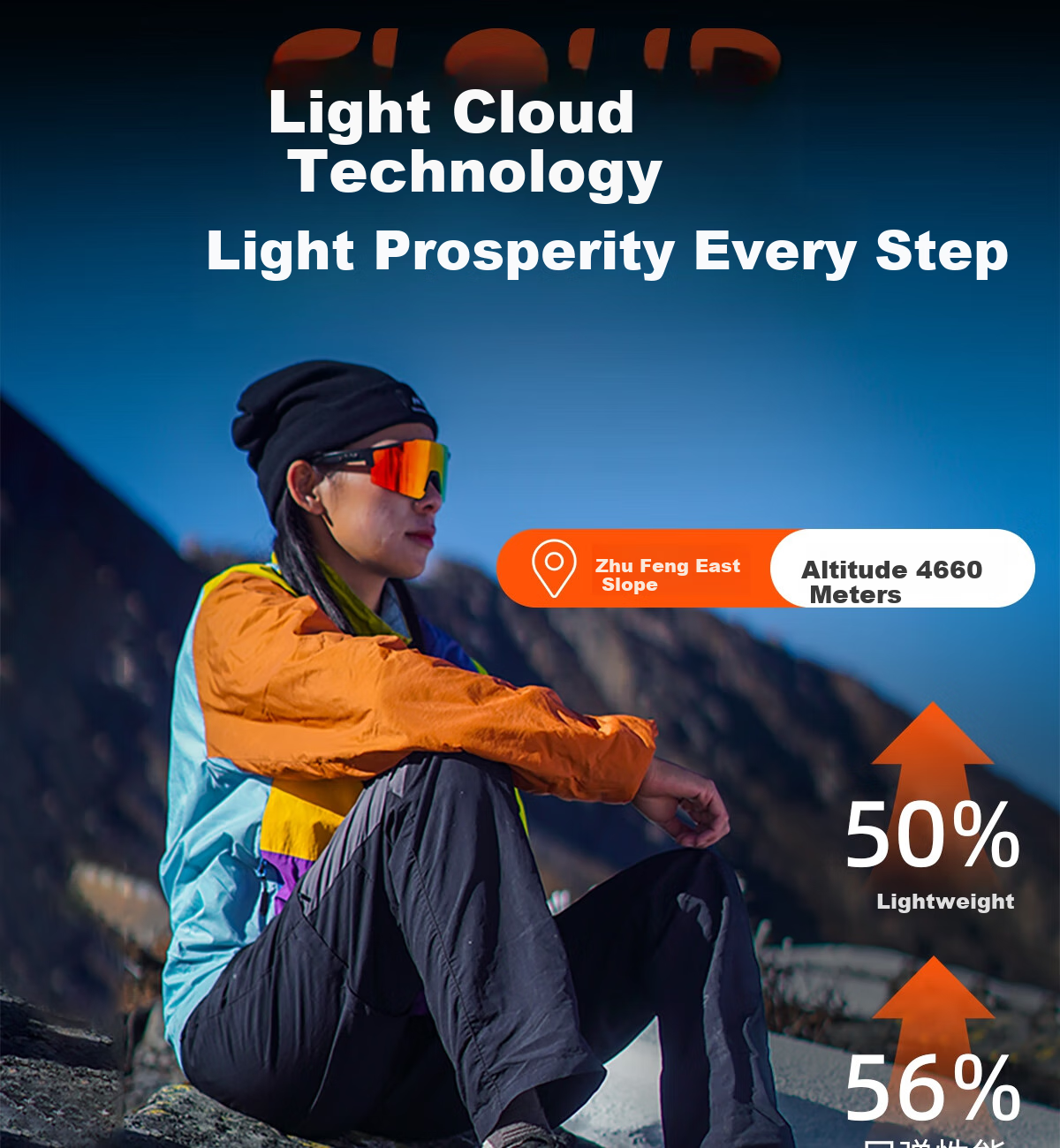 Huwaitegong Waterproof Non-Slip Shock-Absorbing Strong Grip Hiking Shoes for Men T52PRO Black Orange Size 37 11